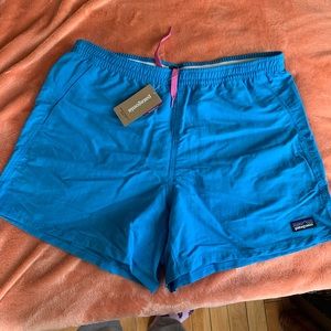 Patagonia bright blue baggies